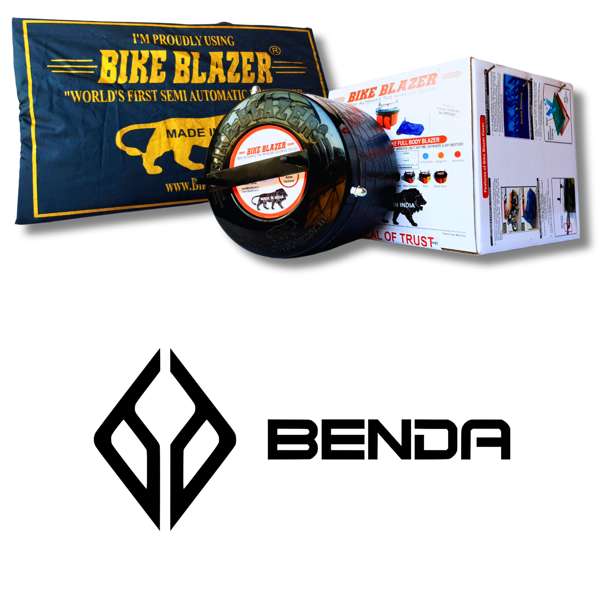 BENDA bikeblazer website brand image waterproof dustproof rain water resistant outdoor heavy duty full body motorcycle covers
