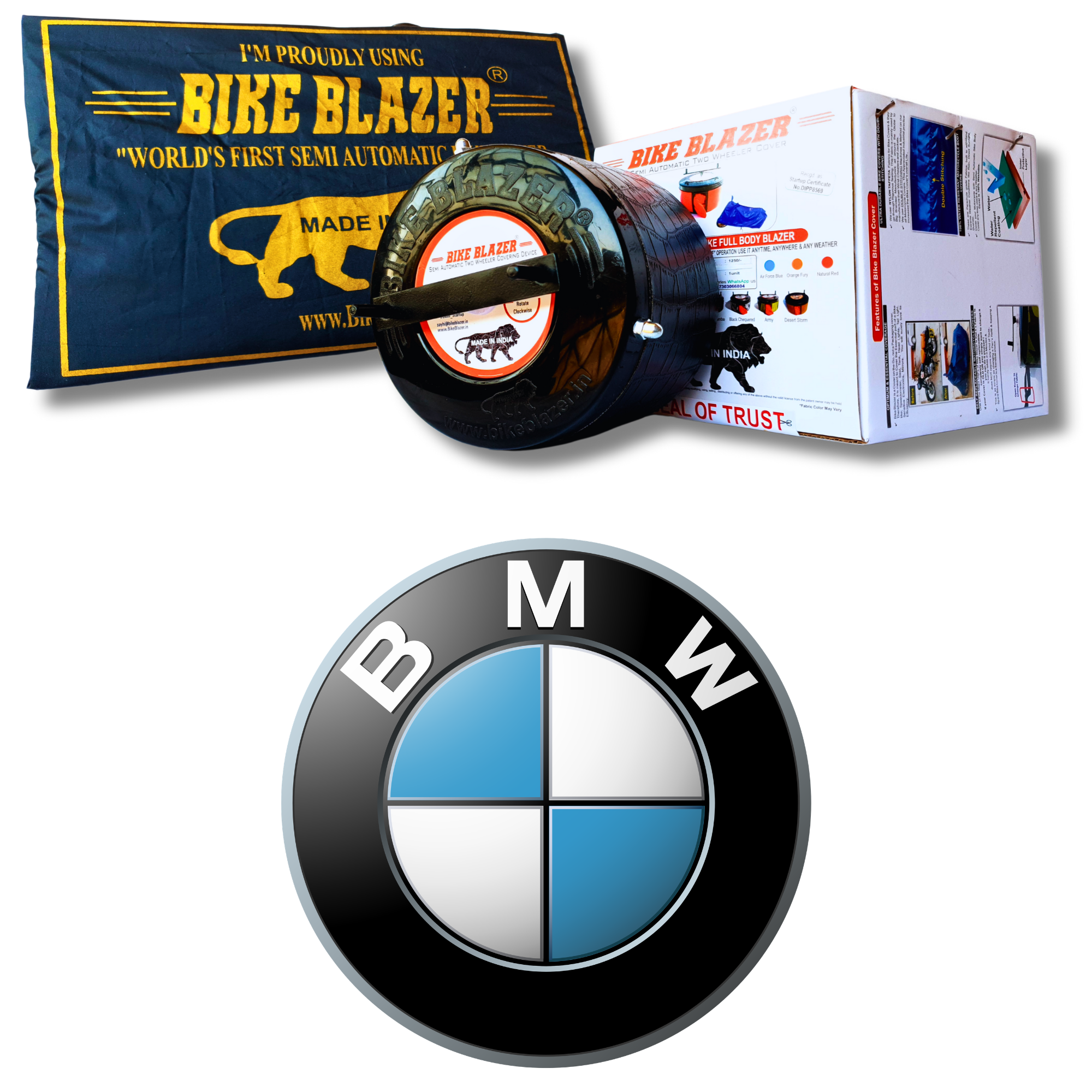 BMW bikeblazer website brand image waterproof dustproof rain water resistant outdoor heavy duty full body motorcycle covers