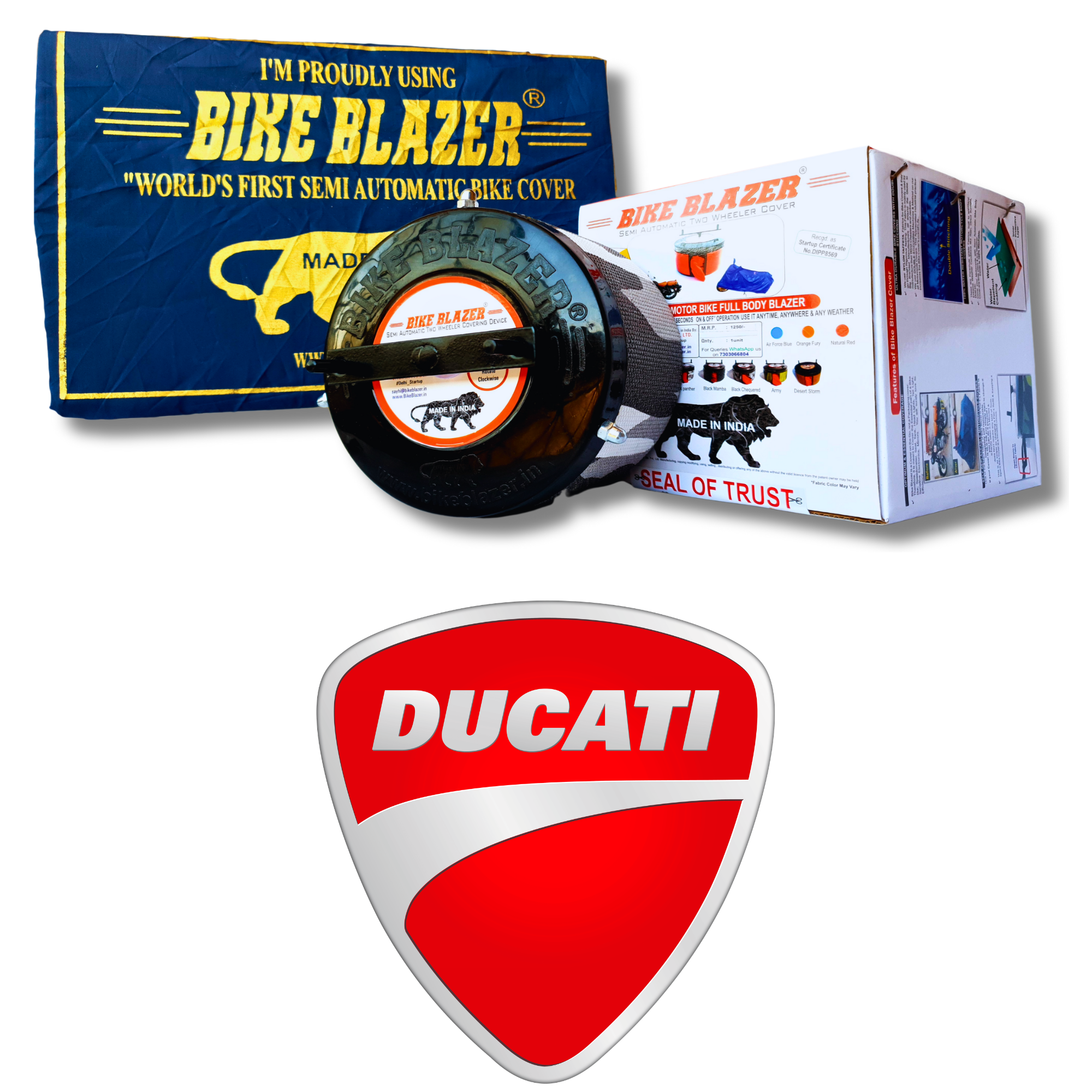 DUCATI bikeblazer website brand image waterproof dustproof rain water resistant outdoor heavy duty full body motorcycle covers