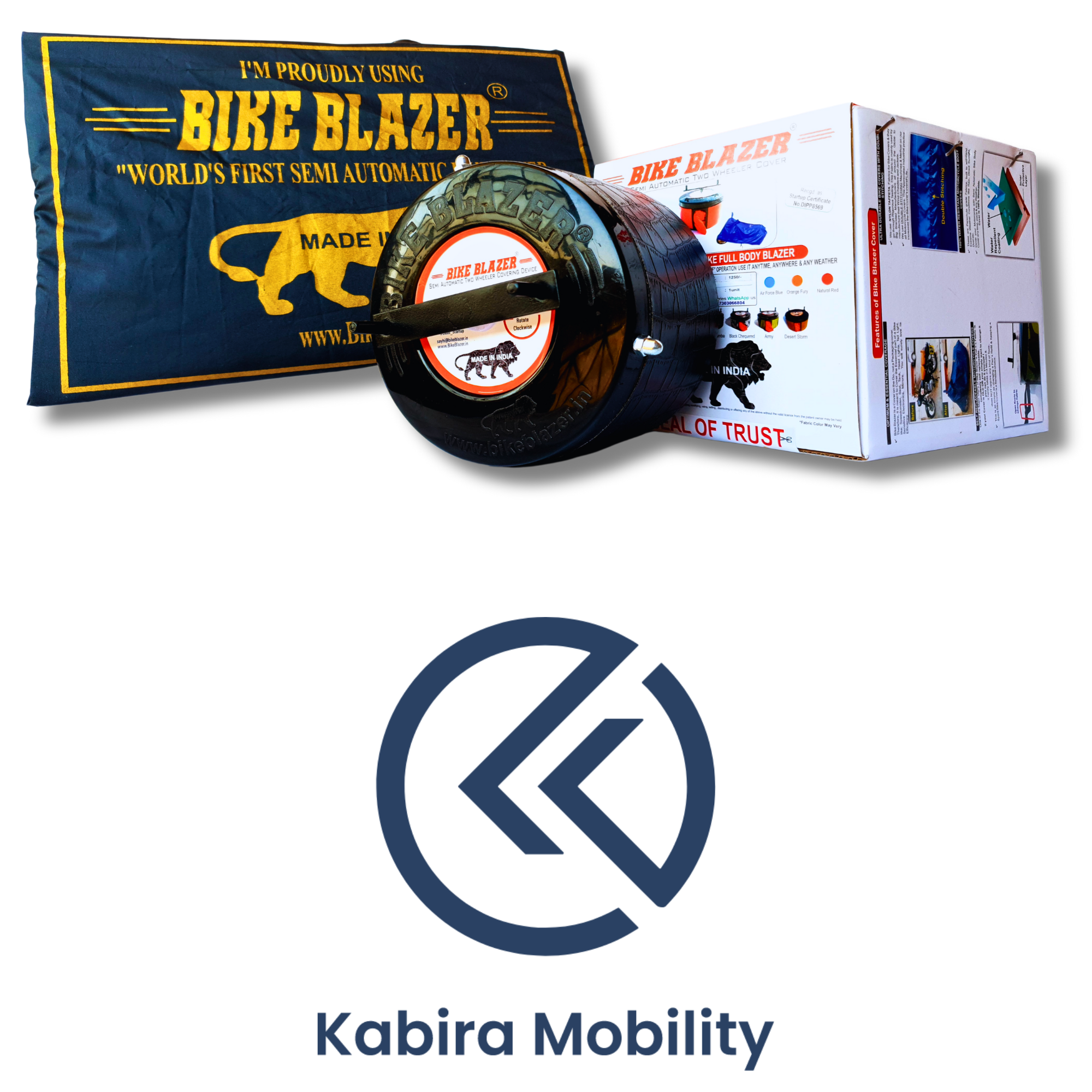 KABORA MOBILITY bikeblazer website brand image waterproof dustproof rain water resistant outdoor heavy duty full body motorcycle covers