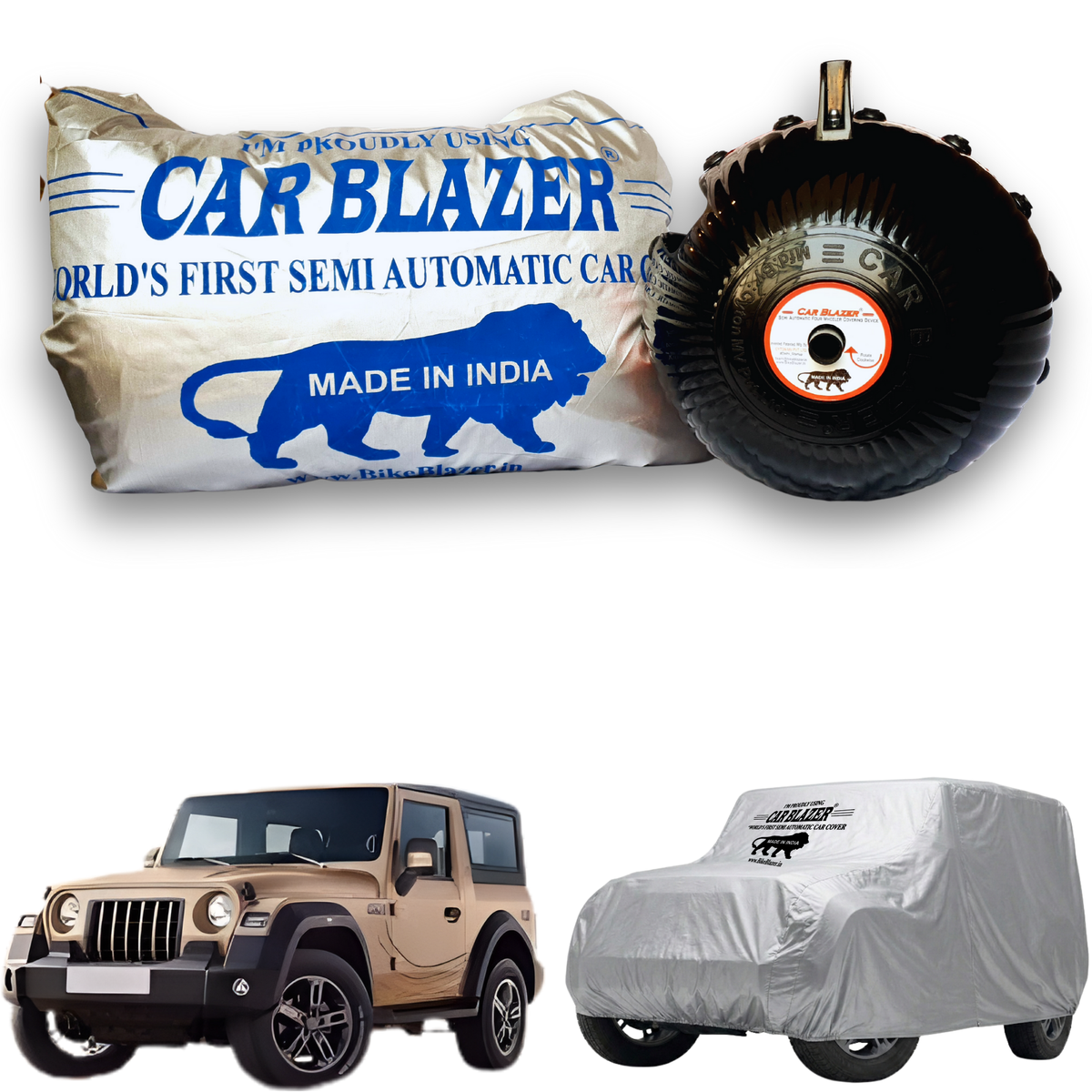 All Weather Car Cover Waterproof Heat Sun Dust Protection Windproof Mahindra Thar Earth Edition - Silver.png