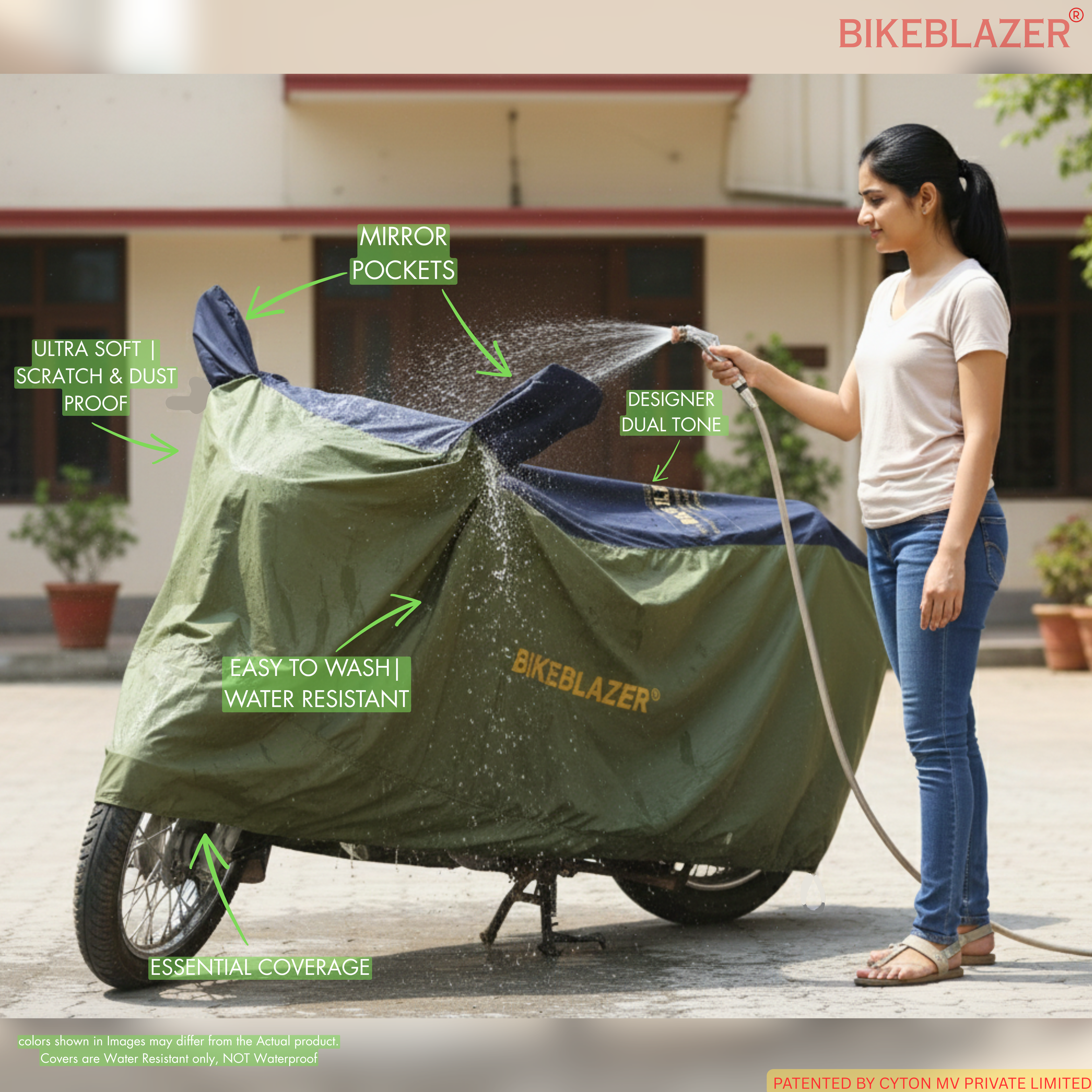Army bike cover - waterproof motorcycle 2 wheeler heavy duty rain proof water resistant heat scratch proof outdoor dustproof bike body cover royal enfield.