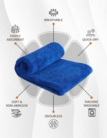 Bikeblazer microfiber cleaning cloth soft absorbent for car bike home pack of 3
