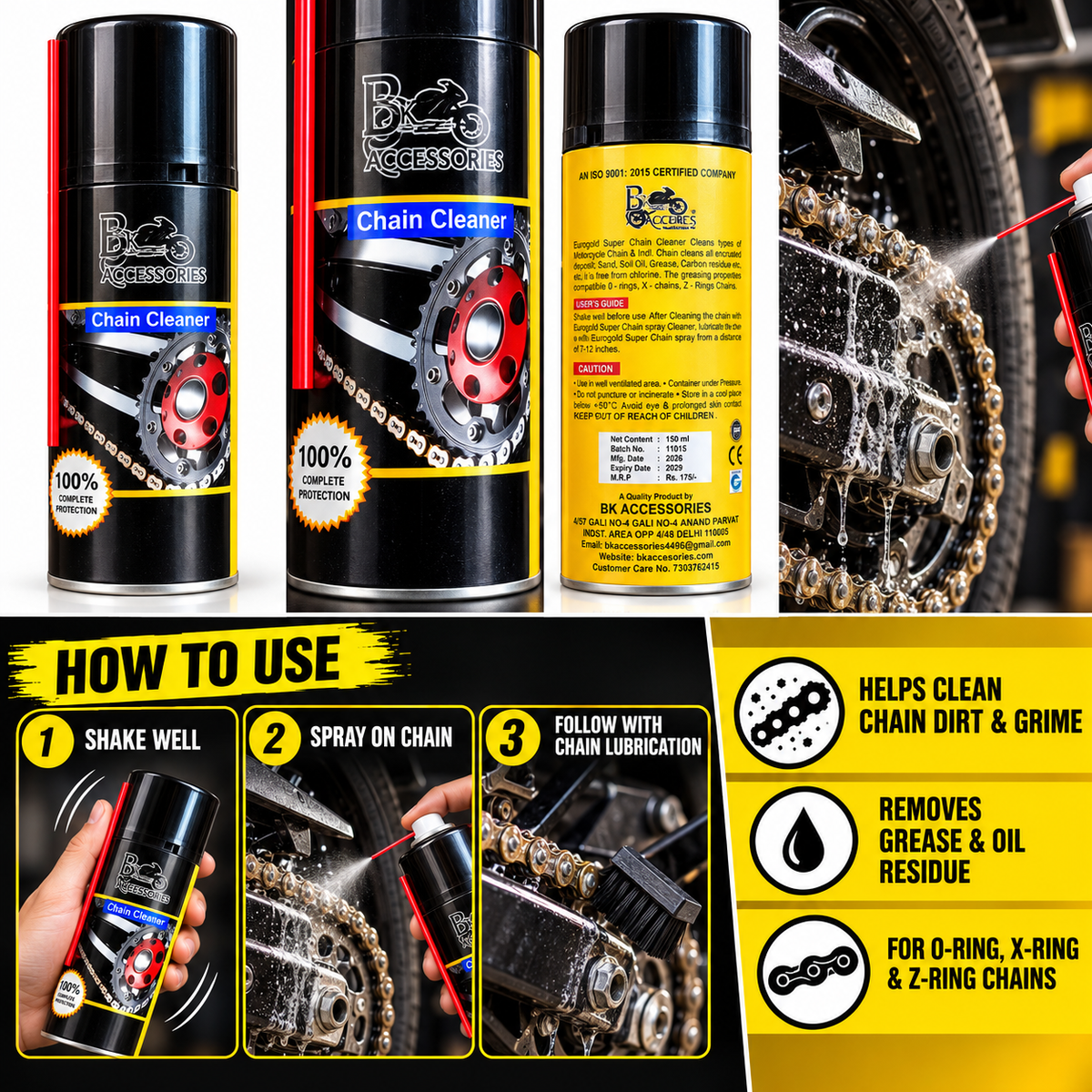 BIKEBLAZER: Euro Gold Super Chain Cleaner — 150 ml