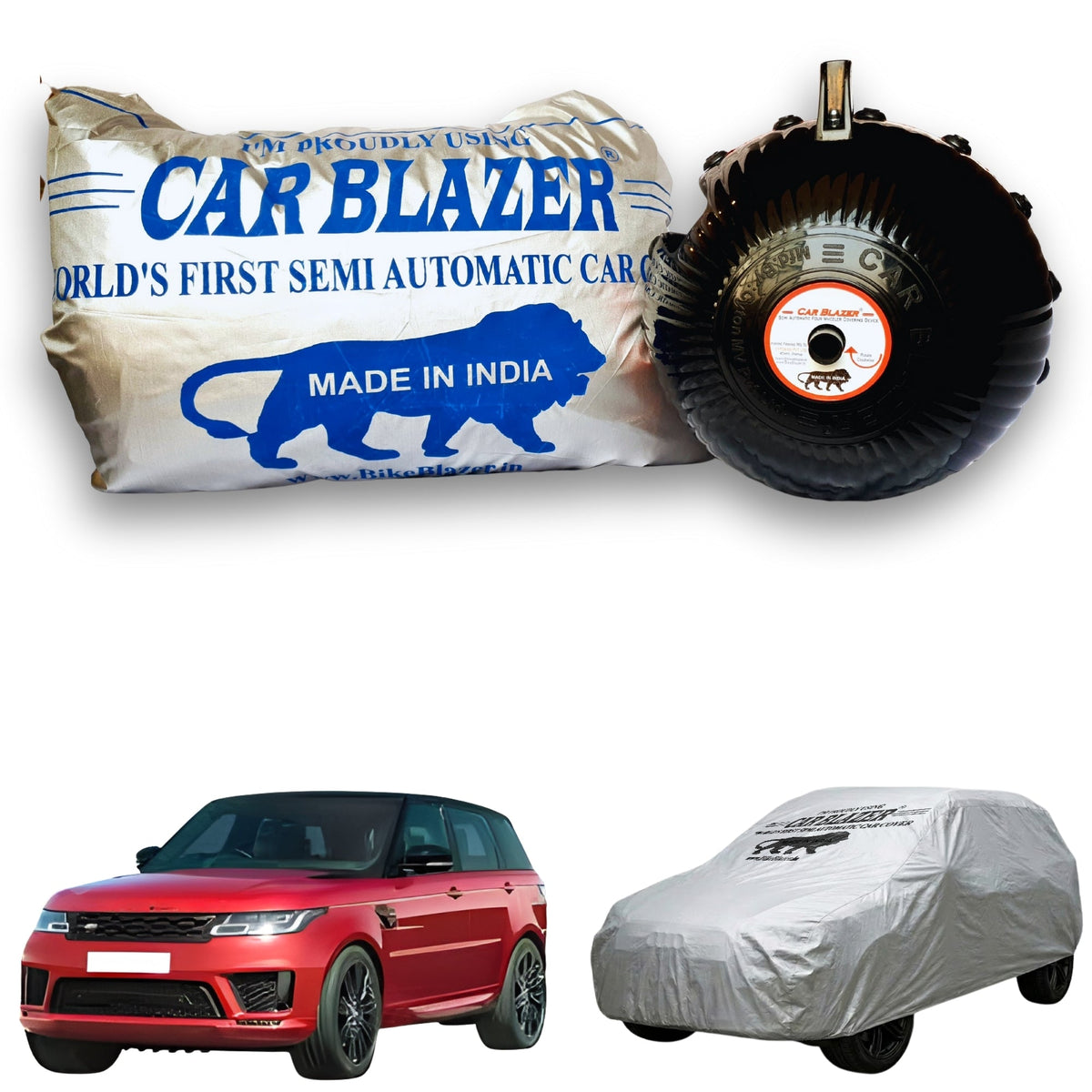CarBlazer Car Cover Device Waterproof UV Proof Easy to Use Car Protection - Land Rover Range Rover Sport - SILVER.jpg