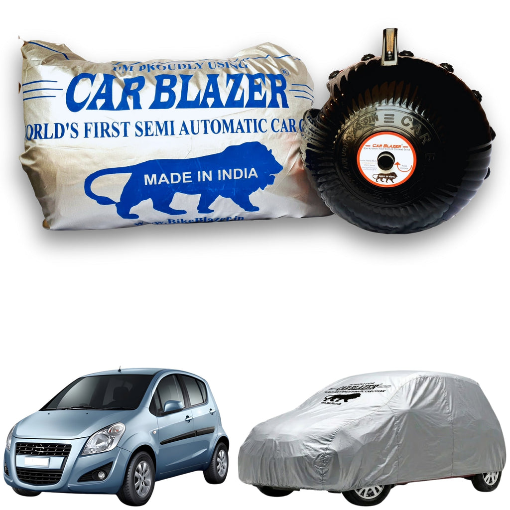 Car body covers waterproof sun heat proof for Maruti Suzuki Ritz - Silver.jpg