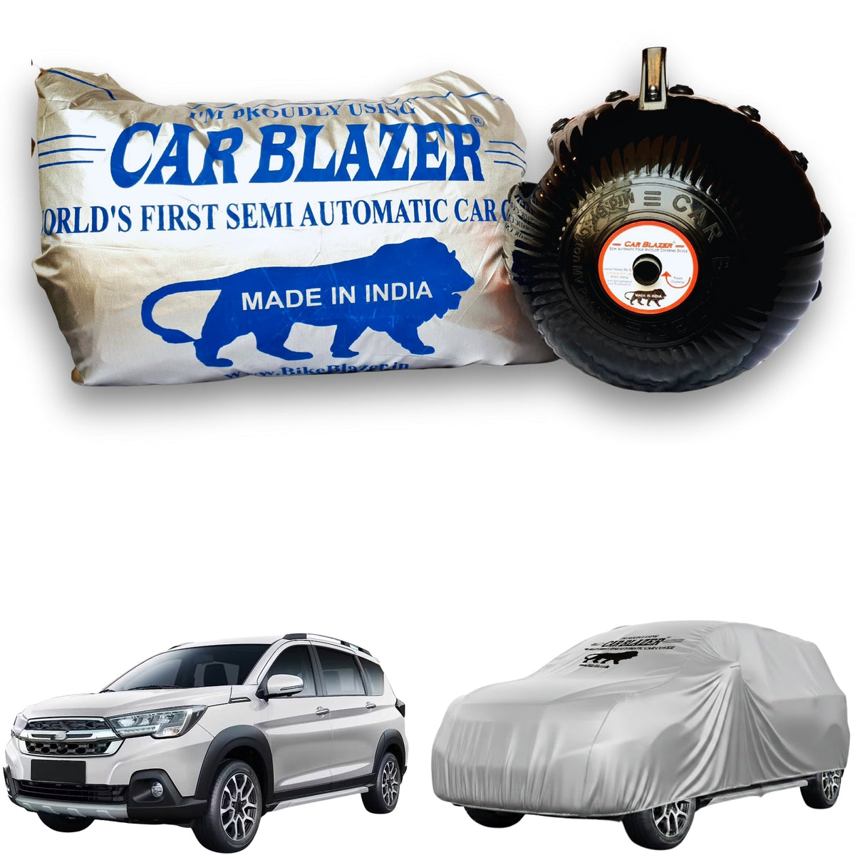 Car body covers waterproof sun heat proof for Maruti Suzuki XL6 - Silver.jpg