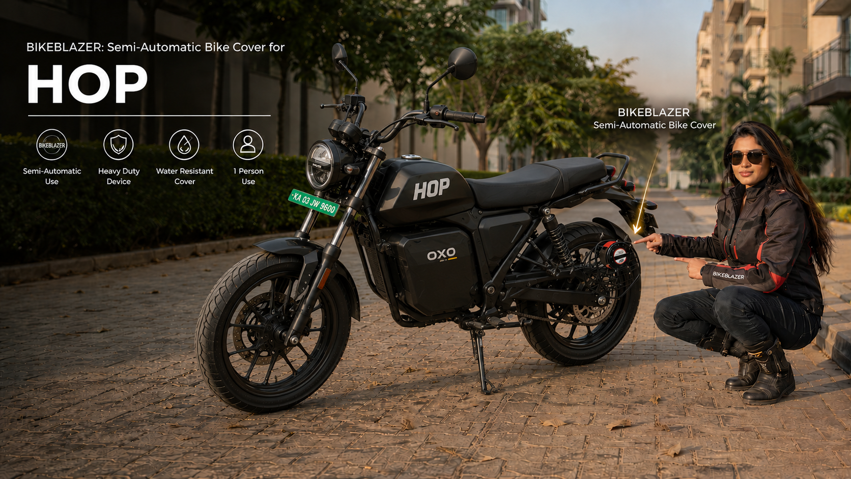 HOP Motorcycles banner website waterproof bike body cover for REVOLT motorcycles dustproof heavy duty rain water resistant