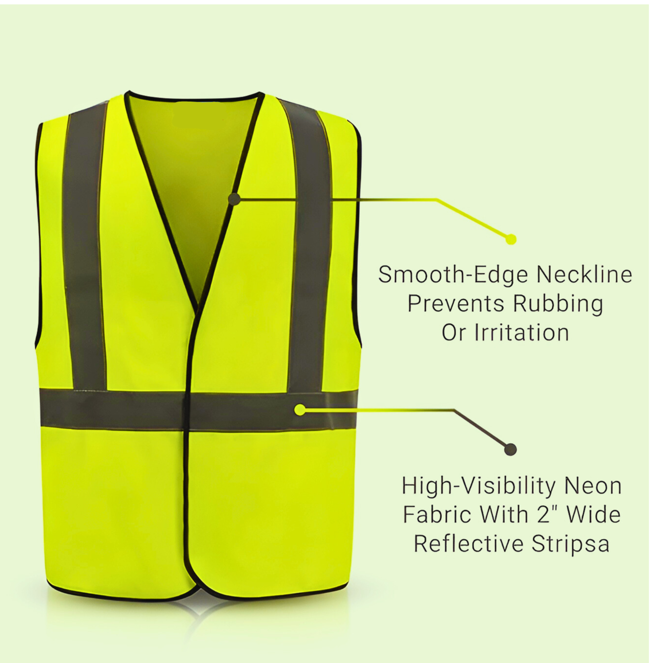 High visibility reflective safety vest with wide reflective strips for enhanced roadside visibility bikeblazer & carblazer