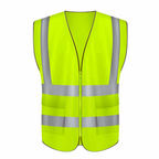 High visibility reflective safety vest with zipper for day and night use bikeblazer & carblazer