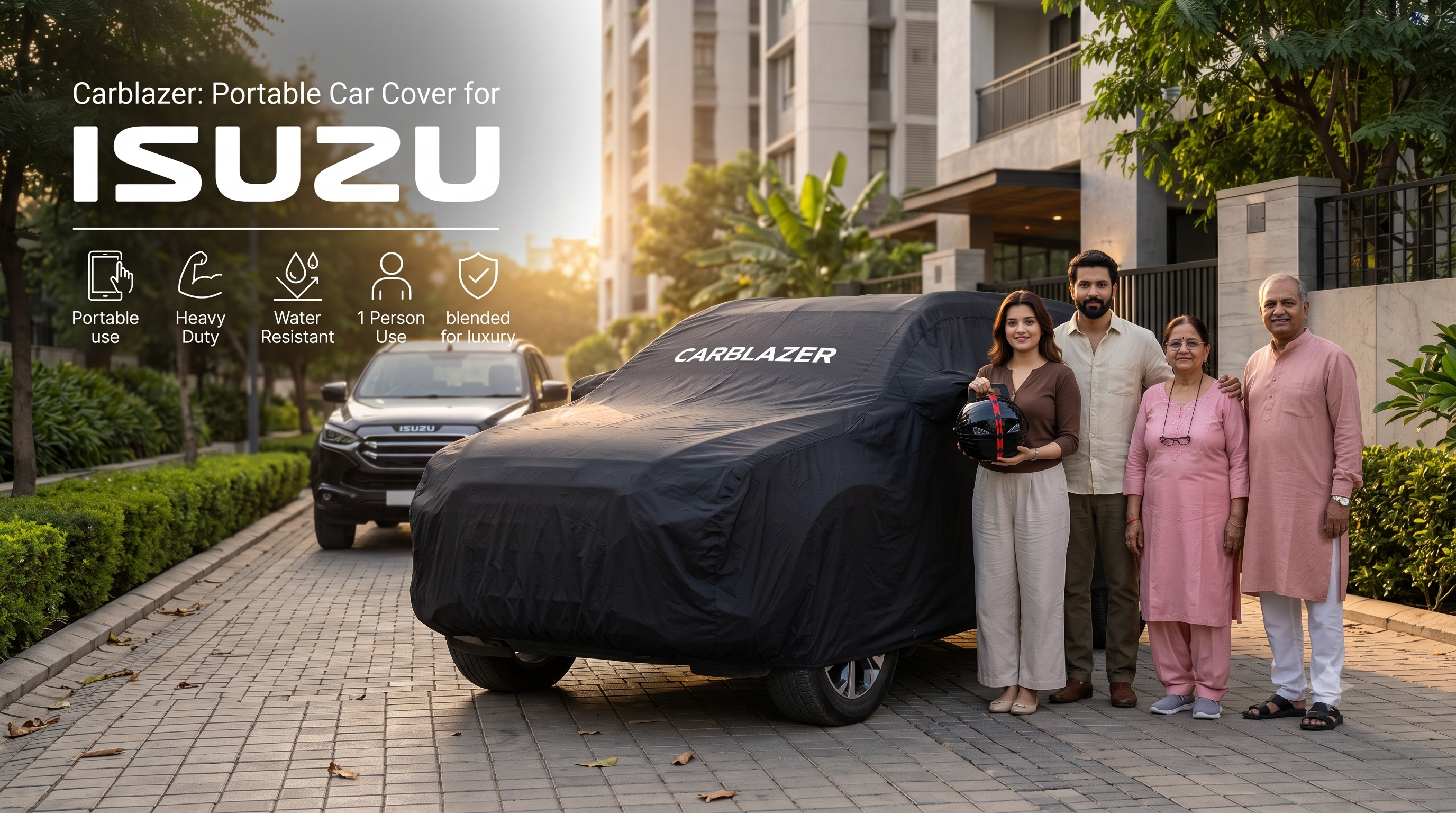 ISUZU car cover banner for website - waterproof heavy tear resistant dust proof outdoor sun heat reflective car body covers for ISUZU