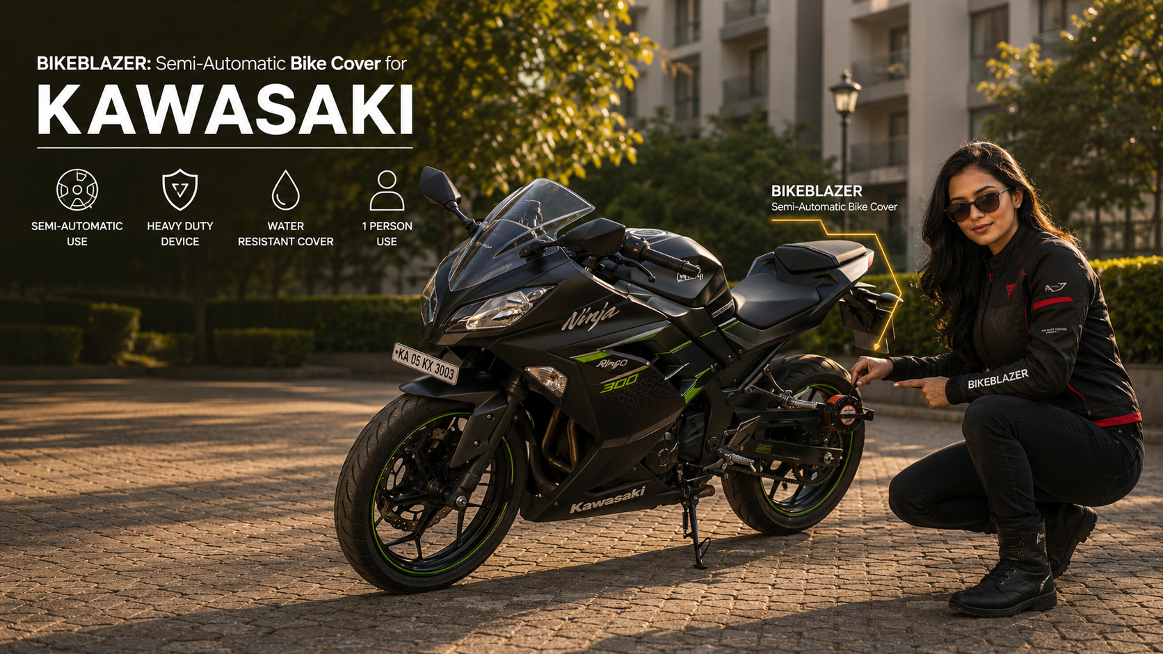 KAWASAKI Motorcycles banner website waterproof bike body cover for KAWASAKI motorcycles dustproof heavy duty rain water resistant