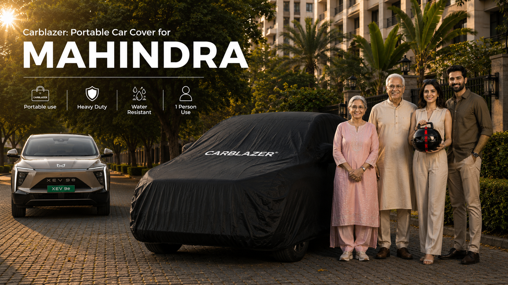 MAHINDRA car cover banner for website - waterproof heavy tear dust proof outdoor sun heat reflective car body covers for MAHINDRA