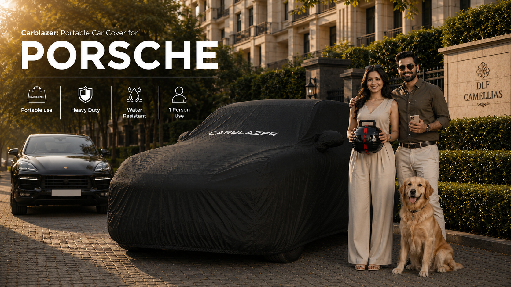 PORSCHE car cover banner for website - waterproof heavy tear dust proof outdoor sun heat reflective car body covers for PORSCHE