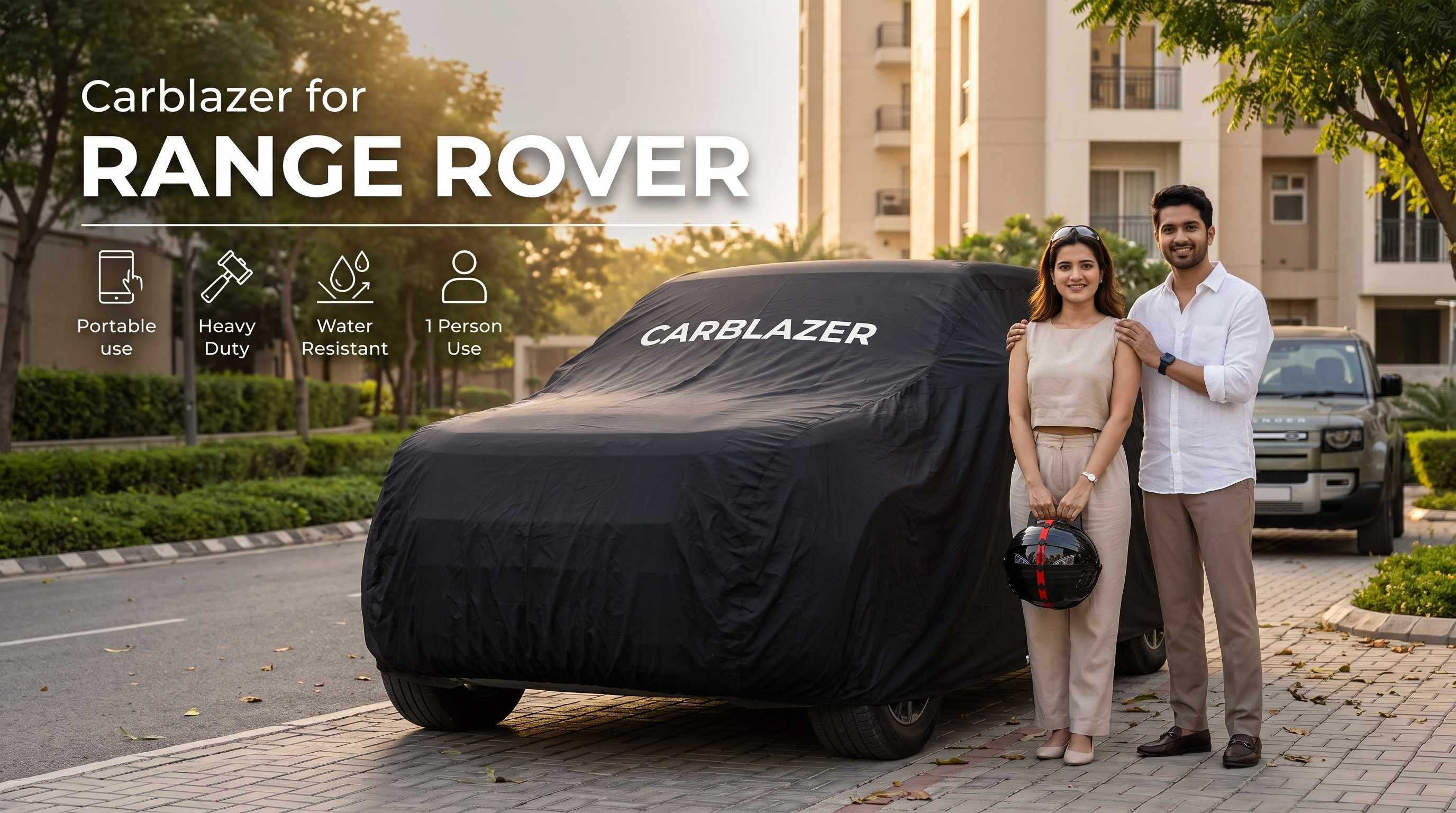 RANGE ROVER CARBLAZER Full Body Car Cover Sun proof Waterproof outdoor scratchproof Rain Dust proof 100 weather resistant Covers for PREMIUM CARS