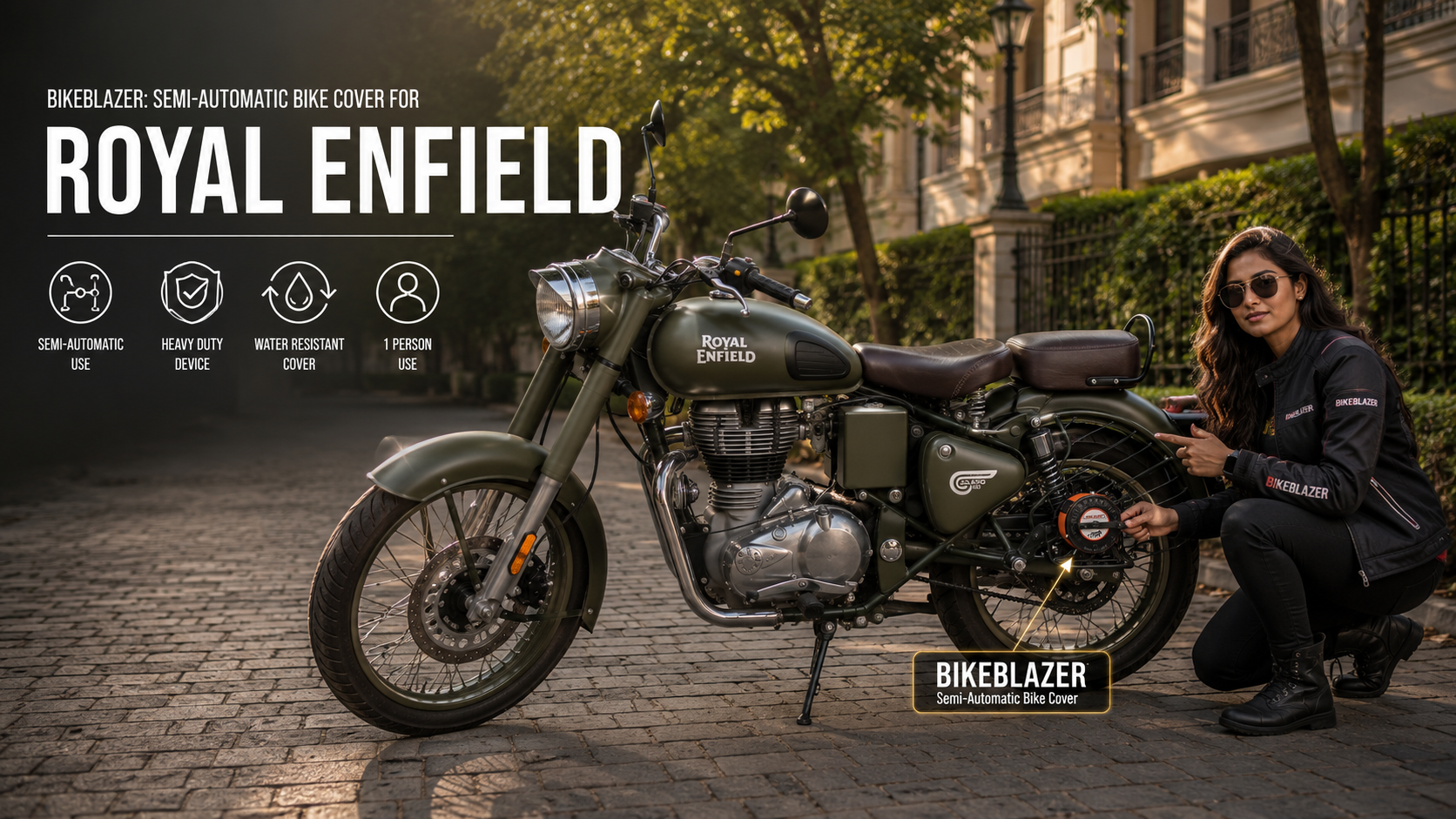 ROYAL ENFIELD Waterproof dustproof uv safe rain water resistant outdoor bike body cover himalayan meteor classic bullet motorcycle cover