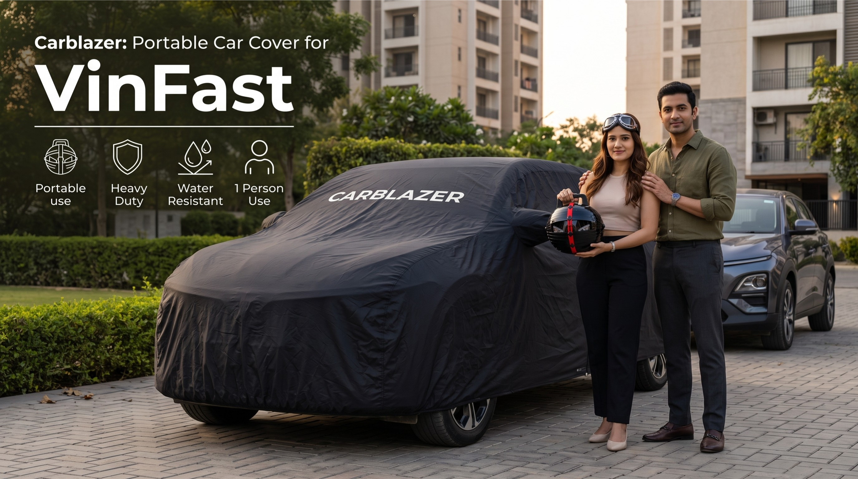 VINFAST - CARBLAZER Full Body Car Cover Sun proof Waterproof outdoor scratchproof Rain Dust proof 100 weather resistant Covers