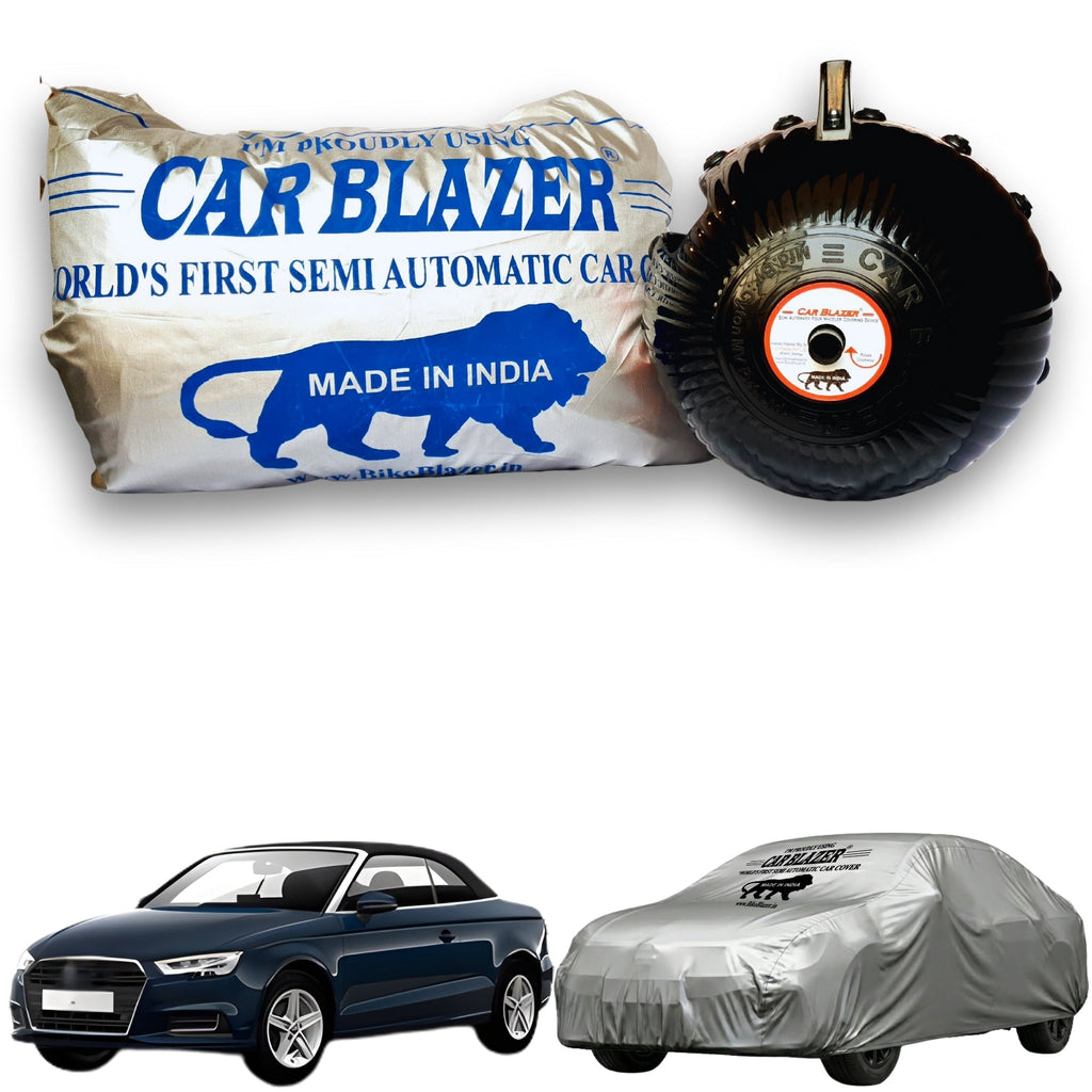 CarBlazer portable full body car cover providing dependable protection for sports and performance cars during outdoor parking and everyday vehicle care Soft Scratproof, water, Dust & Wind resistant car coverfor Audi A3 Cabriolet all car models.