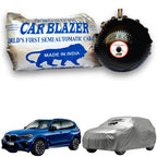 CarBlazer portable full body car cover providing dependable protection for luxury SUV rays of Suns during premium outdoor parking, private residences and everyday use Soft Scratproof, water, Dust & Wind resistant car coverfor BMW X5 all car models.