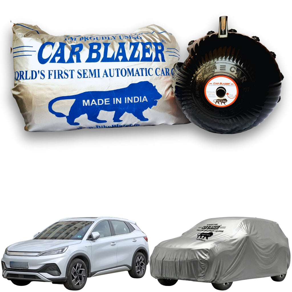 CarBlazer portable full body car cover providing dependable protection for mid-size SUV rays of Suns during family travel, outdoor parking and everyday use. Soft Scratproof, water, Dust & Wind resistant car coverfor BYD Atto 3 all car models.
