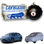 CarBlazer semi automatic portable full body car cover delivering waterproof, dust proof and UV rays of Sun safe protection for luxury SUV rays of Suns parked outdoors for BYD Sealion 7 all car models.