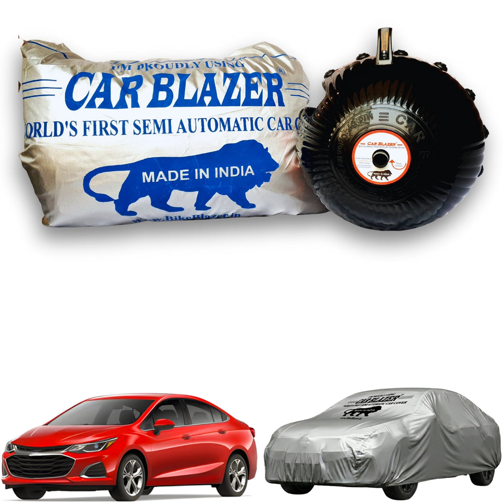 CarBlazer waterproof portable car cover providing complete all weather protection for luxury sedans with durable tear resistant construction Soft Scratproof, water, Dust & Wind resistant car covers for Chevrolet Cruze all car models.