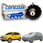CarBlazer semi automatic portable waterproof full body car cover for compact SUV rays of Suns with secure elastic fitting, outdoor weather protection and long lasting vehicle care for  all car models.for Ford EcoSport all car models.