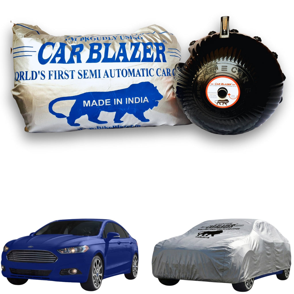 CarBlazer full body waterproof car cover delivering  Sun safe, tear resistant and rain protection for premium hatchbacks. Water, Dust & Wind resistant car cover for Ford Fusion all car models.