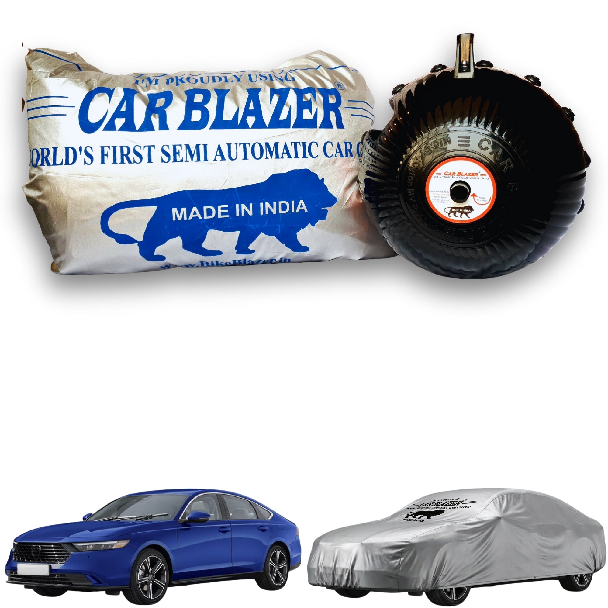 CarBlazer full body waterproof car cover helping protect luxury sedans from dust accumulation, rainwater, bird droppings and prolonged sunlight exposure Soft Scratproof, water, Dust & Wind resistant car cover for Honda Accord New all car models.