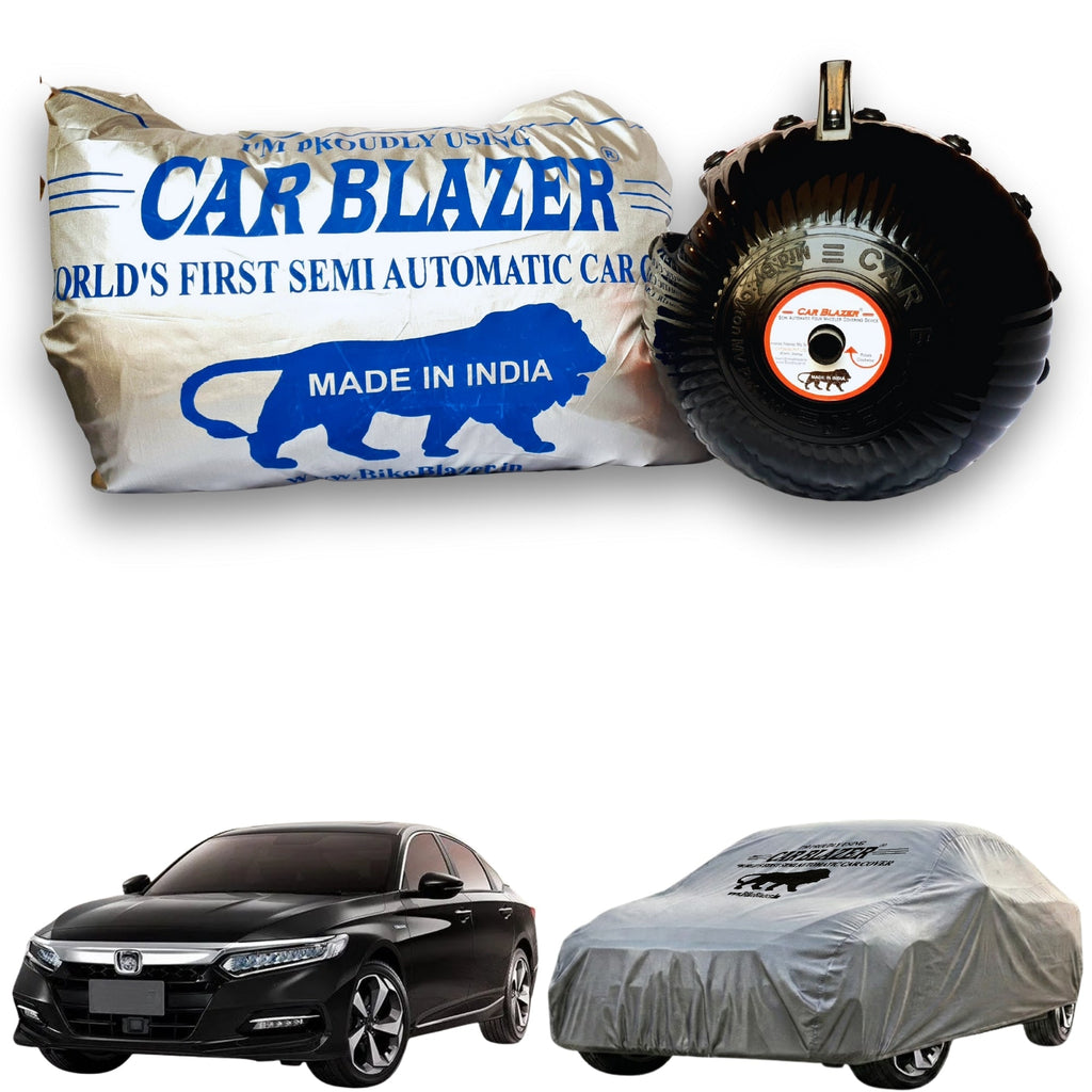 CarBlazer full body waterproof car cover helping protect luxury sedans from dust accumulation, rainwater, bird droppings and prolonged sunlight exposure Soft Scratproof, water, Dust & Wind resistant car cover for Honda Accord all car models.