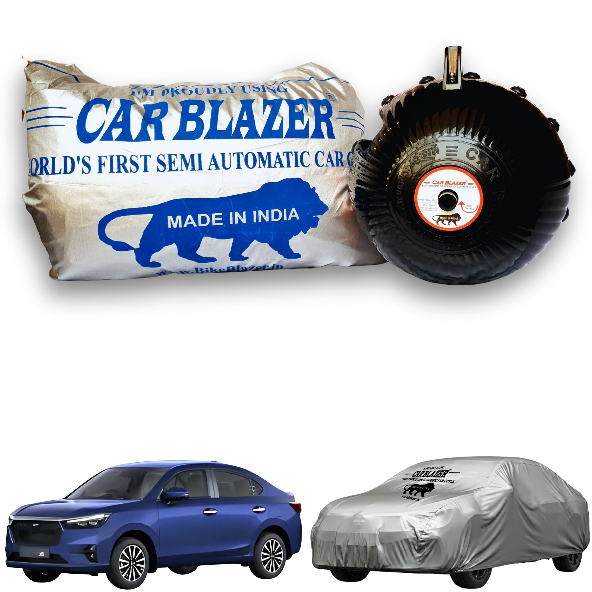 CarBlazer full body portable waterproof car cover designed for modern sedans requiring reliable outdoor storage and everyday vehicle care water, Dust & Wind resistant car coverfor Honda Amaze New all car models.