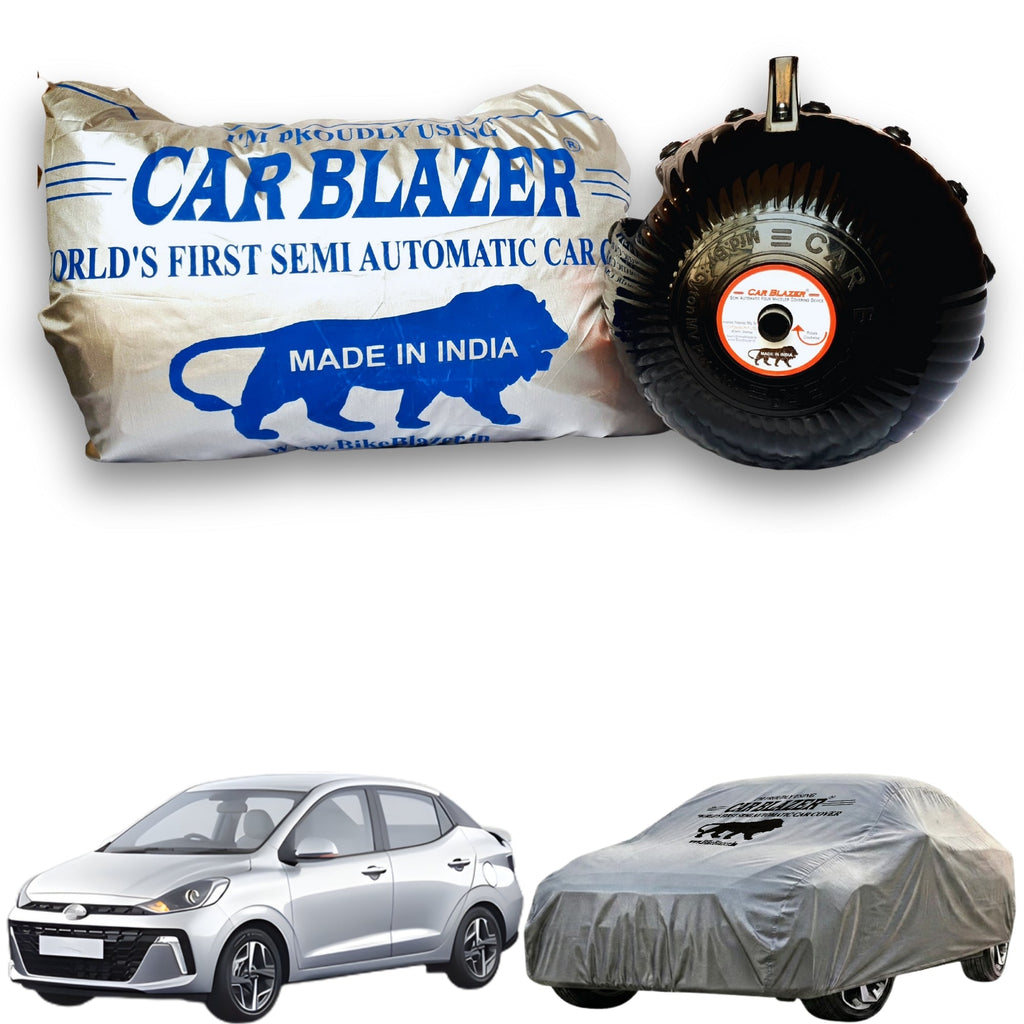 CarBlazer portable full body car cover providing dependable protection for modern sedans during everyday commuting and outdoor parking Soft Scratproof, water, Dust & Wind resistant car coverfor Hyundai Aura all car models.