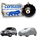 CarBlazer semi automatic portable full body waterproof car cover designed for compact hatchbacks with dust proof, UV safe, Dustproof & tear resistant outdoor protection for Hyundai Santro Xing all car models.