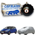 CarBlazer semi automatic portable full body waterproof car cover designed for premium hatchbacks with dust proof,  Sun heat, tear resistant protection & Scratproof Coverfor Hyundai i20 N Line all car models.