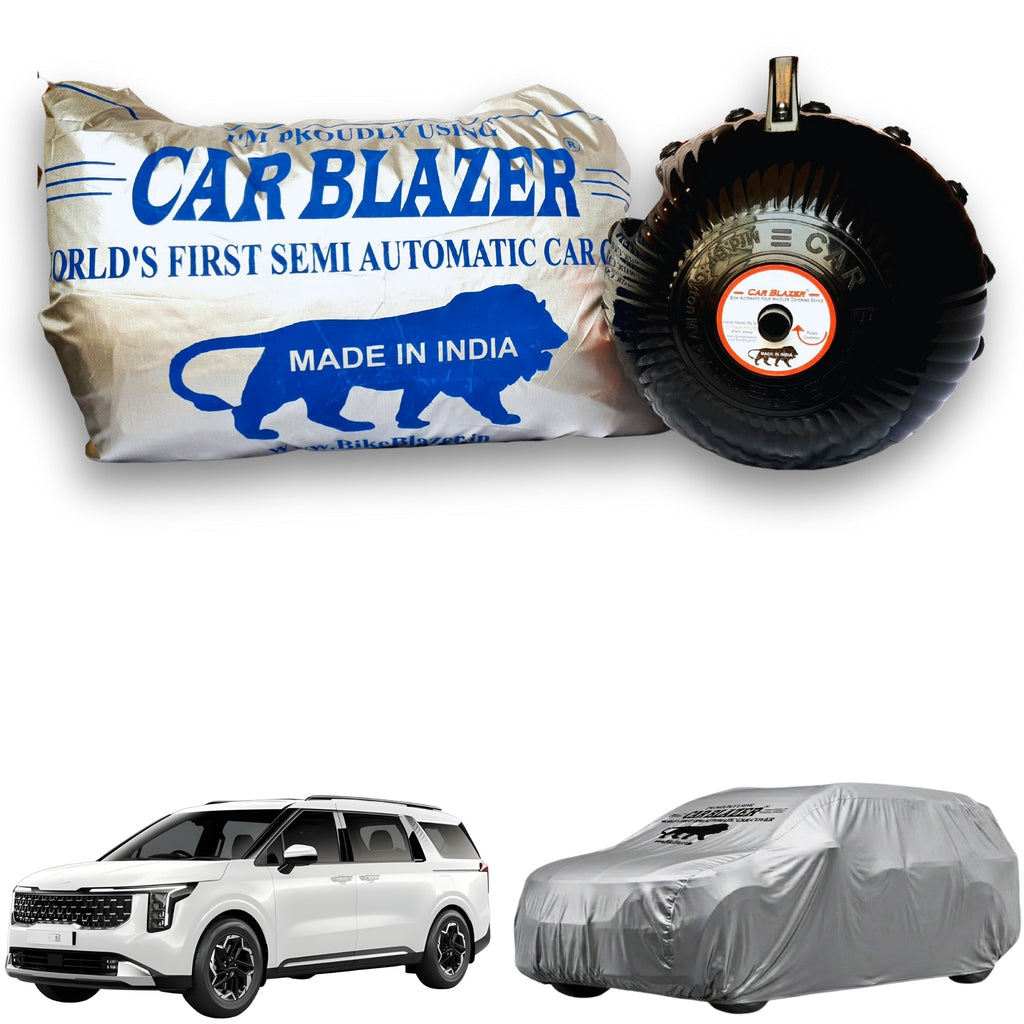 CarBlazer full body portable waterproof car cover designed for family MPVs requiring reliable outdoor storage and long lasting vehicle care Soft Scratproof, water, Dust & Wind resistant car coverfor Kia Carnival all car models.