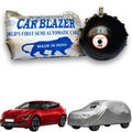 CarBlazer semi automatic portable full body car cover delivering waterproof, dust proof and UV rays of Sun safe protection for luxury SUV rays of Suns parked outdoors for Kia EV6 all car models.