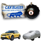 CarBlazer portable semi automatic car cover system delivering quick full body protection for compact SUV rays of Suns with waterproof and tear resistant fabric water, Dust & Wind resistant car coverfor  all car models.for Kia Stonic all car models.