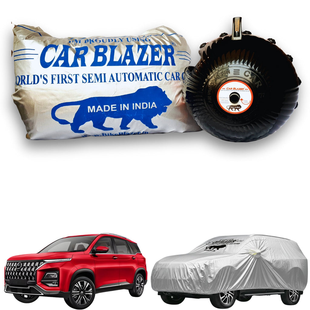 CarBlazer semi automatic portable car cover providing dependable full body protection for full-size SUVs during long term outdoor parking and vehicle storage  Soft Scratproof, water, Dust & Wind resistant car coverfor MG Hector all car models.