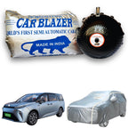 CarBlazer semi automatic portable full body waterproof car cover designed for family MPVs with dust proof, UV safe and tear resistant outdoor protection  Soft Scratproof, water, Dust & Wind resistant car coverfor MG-M9 all car models.