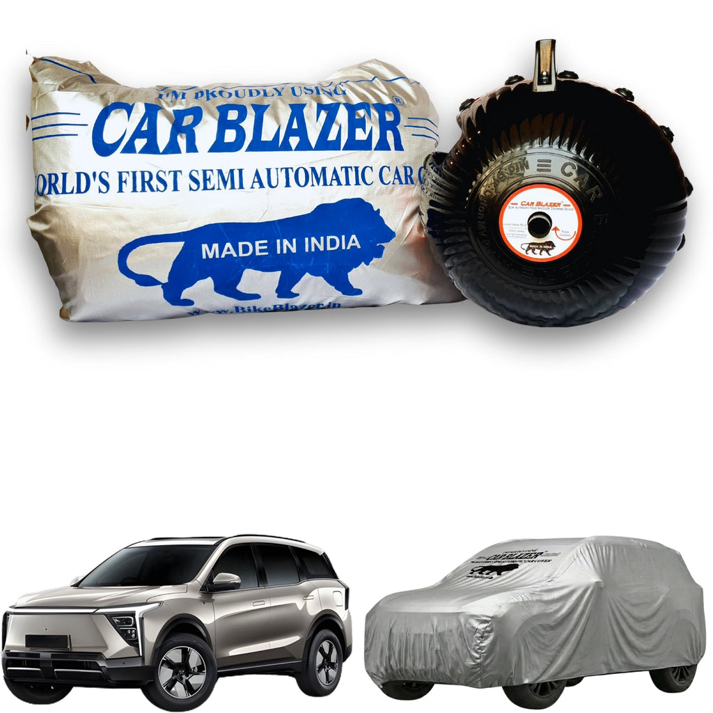CarBlazer full body waterproof car cover helping protect luxury SUV rays of Suns from dust accumulation, rainwater, bird droppings and prolonged sunlight exposure for Mahindra XEV 9s all car models.