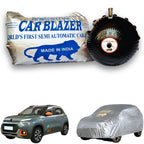 CarBlazer semi automatic portable car cover designed for compact hatchbacks used for everyday commuting with secure elastic fitting and weather protection & 100% Waterproof Car cover for New Citroen C3 all car models.