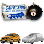 CarBlazer portable full body car cover providing reliable protection for compact hatchbacks during daily outdoor and roadside parking 100% waterproof & Dustproof fabric for Nissan Micra all car models.