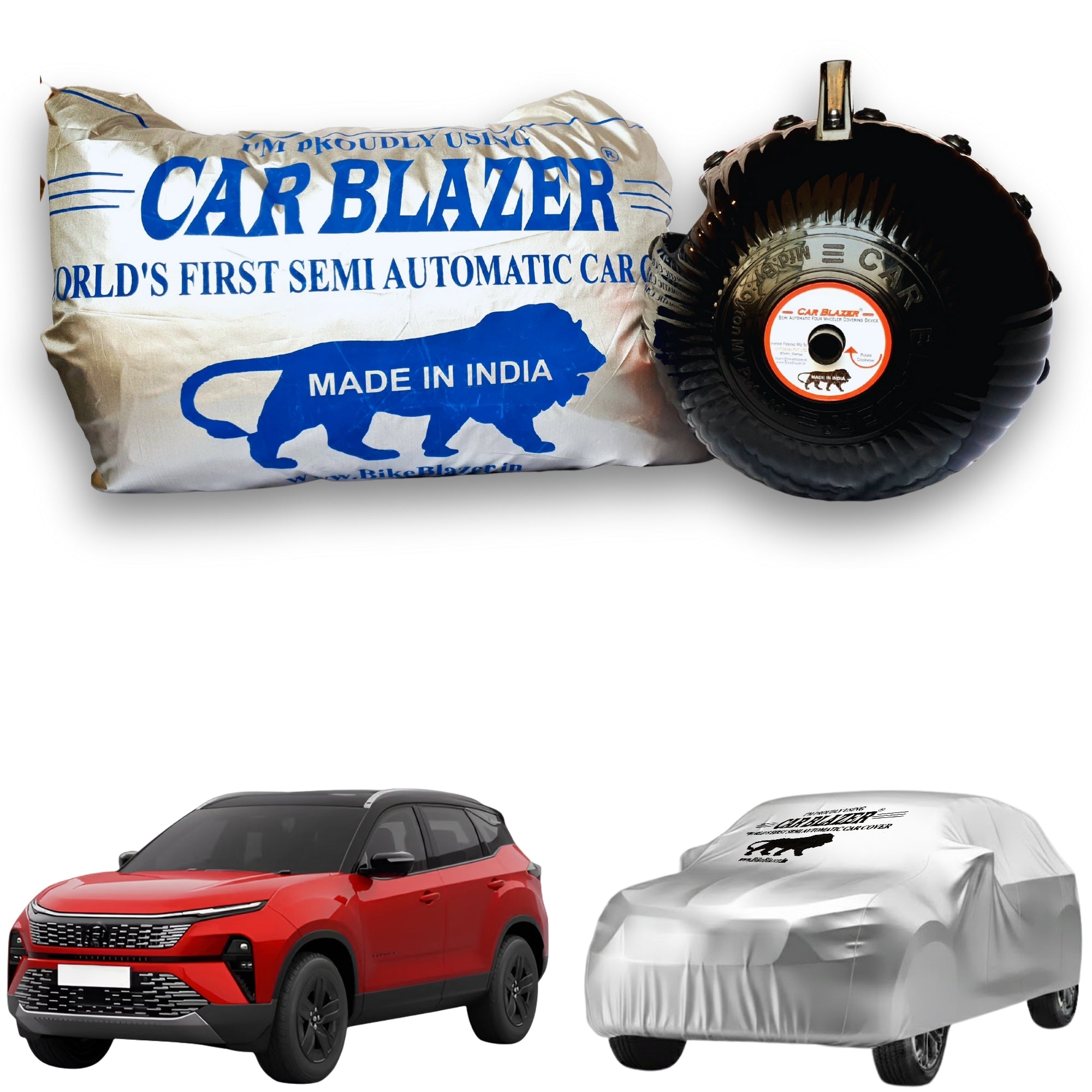CarBlazer portable full body car cover providing dependable protection for full-size SUVs during highway touring, outdoor parking and everyday use  Soft Scratproof, water, Dust & Wind resistant car coverfor Tata Harrier all car models.