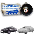 CarBlazer portable waterproof full body car cover protecting modern sedans during roadside, residential and open parking water, Dust & Wind resistant car coverfor Tata Manza all car models.