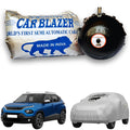 CarBlazer semi automatic portable car cover providing dependable full body protection for compact SUV rays of Suns during long term outdoor parking and vehicle storage for Tata Punch all car models.