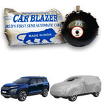 CarBlazer portable waterproof full body car cover protecting full-size SUVs during road trips, outdoor adventures and changing weather conditions  Soft Scratproof, water, Dust & Wind resistant car coverfor Tata Safari all car models.