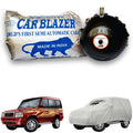 CarBlazer semi automatic portable car cover offering reliable weather protection for full-size SUVs with secure elastic fitting and complete body coverage  Soft Scratproof, water, Dust & Wind resistant car coverfor Tata Sumo all car models.