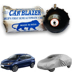 CarBlazer full body waterproof car cover helping protect compact hatchbacks from dust accumulation, rainwater, Heat Resistant, Sunlight Reflective and everyday outdoor conditions  for Tata Tiago all car models.