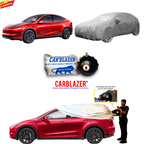 CarBlazer full body portable waterproof car cover designed for luxury SUV rays of Suns requiring reliable outdoor storage and long lasting vehicle care Soft Scratproof, water, Dust & Wind resistant car coverfor Tesla Model Y all car models.