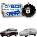 CarBlazer semi automatic portable car cover offering reliable weather protection for family MPVs with secure elastic fitting and complete body coverage  Soft Scratproof, water, Dust & Wind resistant car coverfor Toyota Innova Crysta all car models.